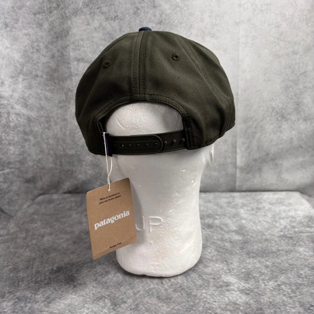 Patagonia Adult Range Flat Billed Snapback Trucker Hat in Pine Needle Green NWT‎